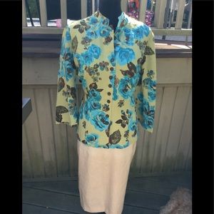 💼Ellen Tracy 100% linen, classic, pencil skirt🌺